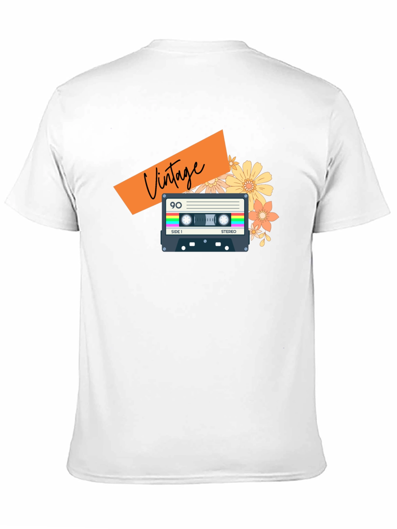 Black Vintage Cassette Tape Graphic Tee - Retro 90s Style view 11