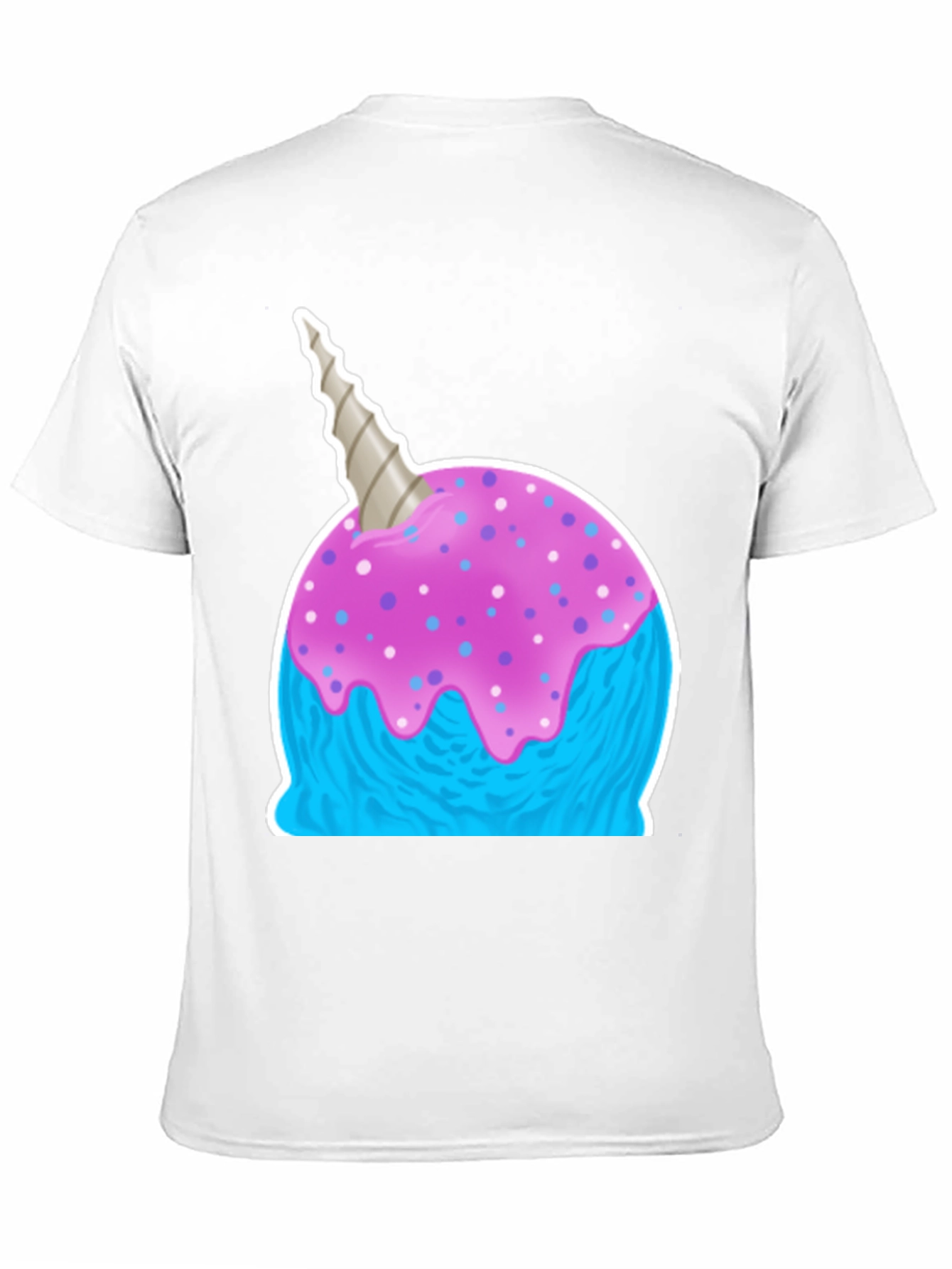 Black Narwhal Ice Cream Graphic Tee - Fun Novelty Shirt view 11