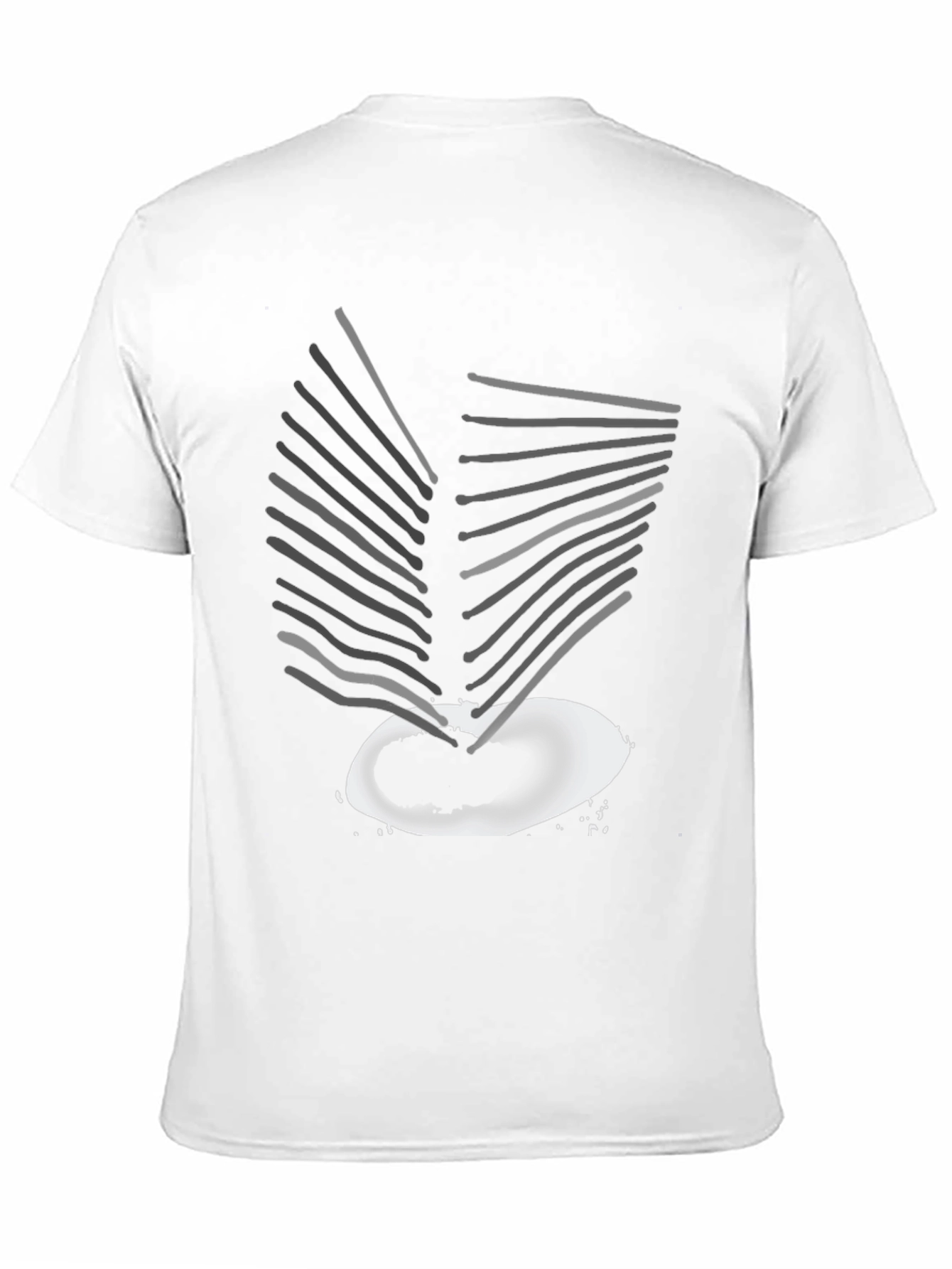 Black Abstract Graphic Print Tee - Modern Art Shirt view 11