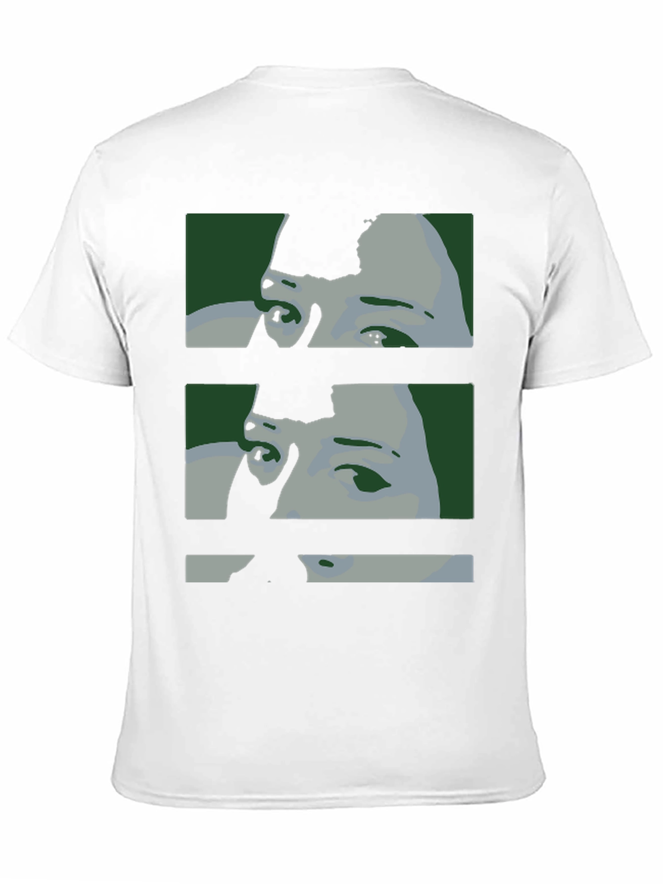 Black Abstract Face Graphic Tee - Black view 11