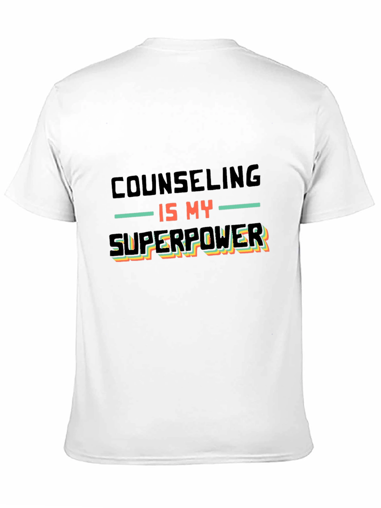Counseling is My Superpower Black T-Shirt - 11