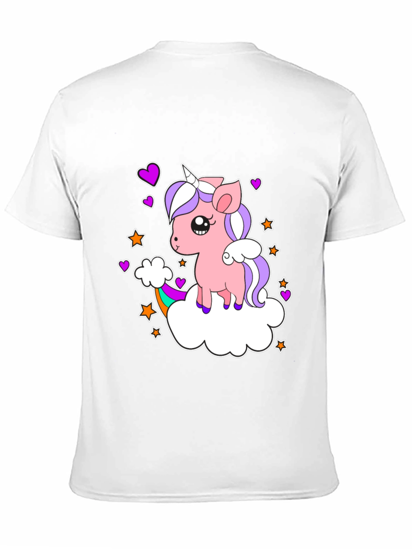 Black Cute Unicorn T-Shirt: Whimsical Rainbow Design view 11