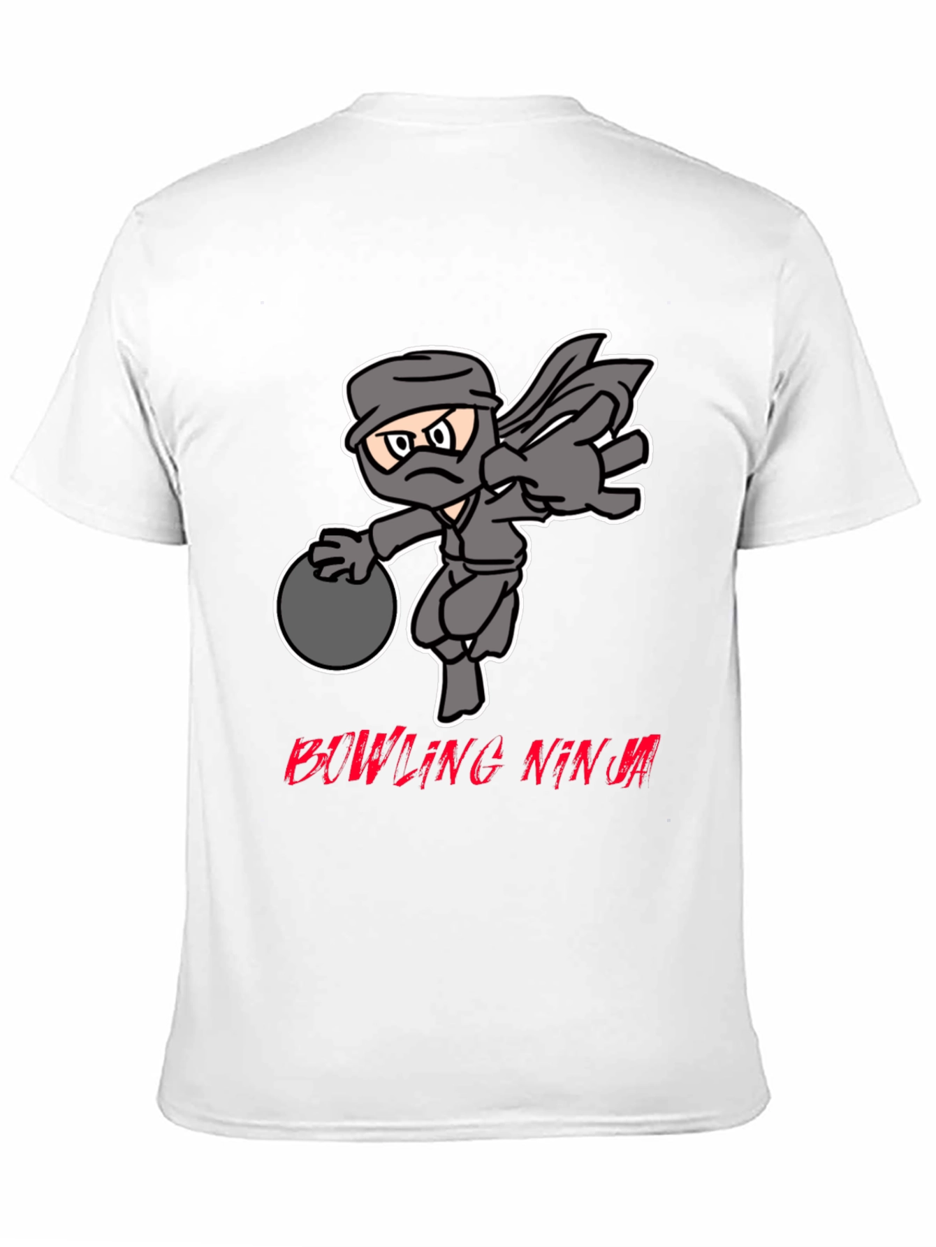 Black Bowling Ninja Graphic Tee - Strike with Stealth! view 11