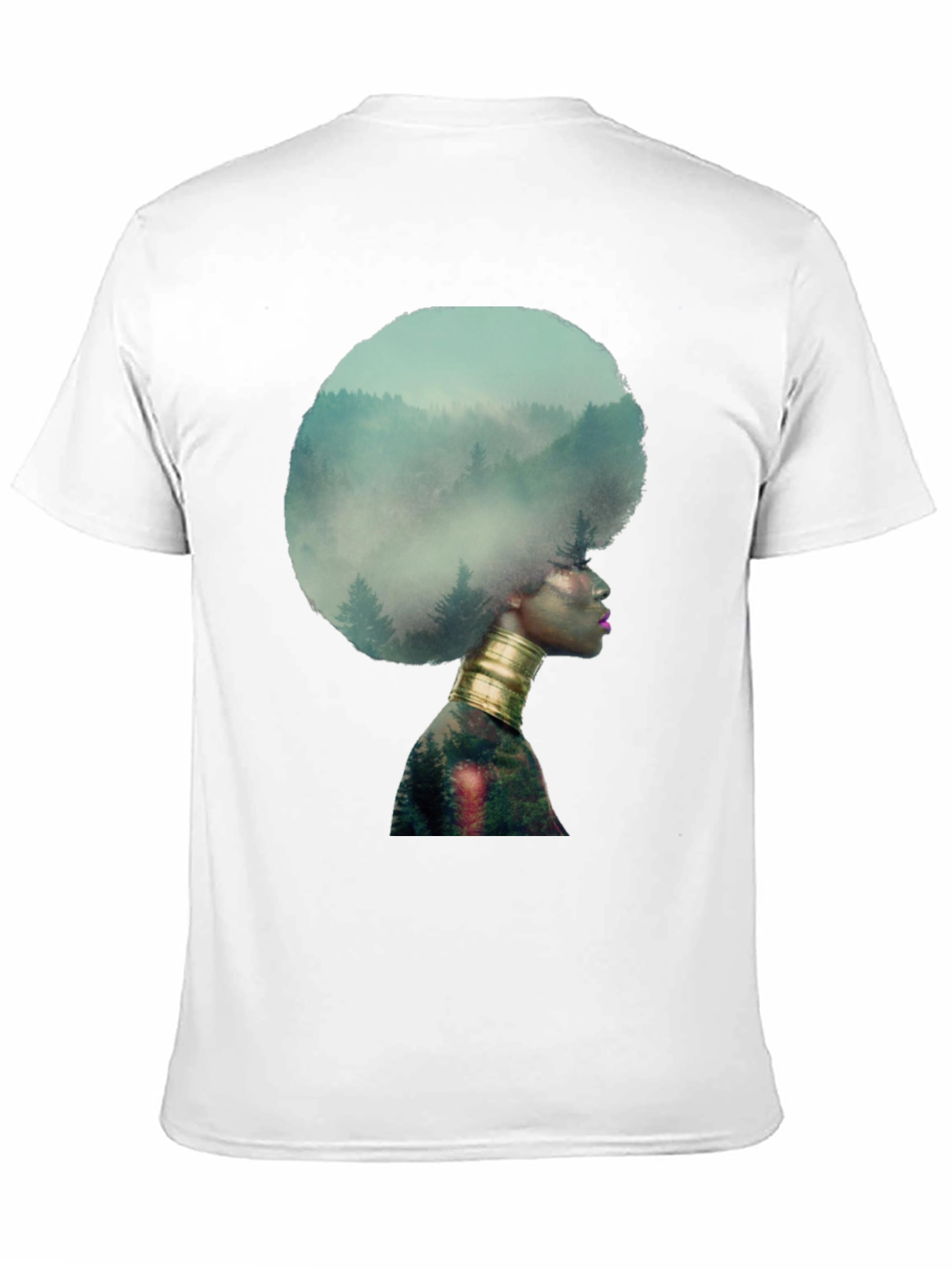 Black Nature Afro Graphic Tee - Black view 11