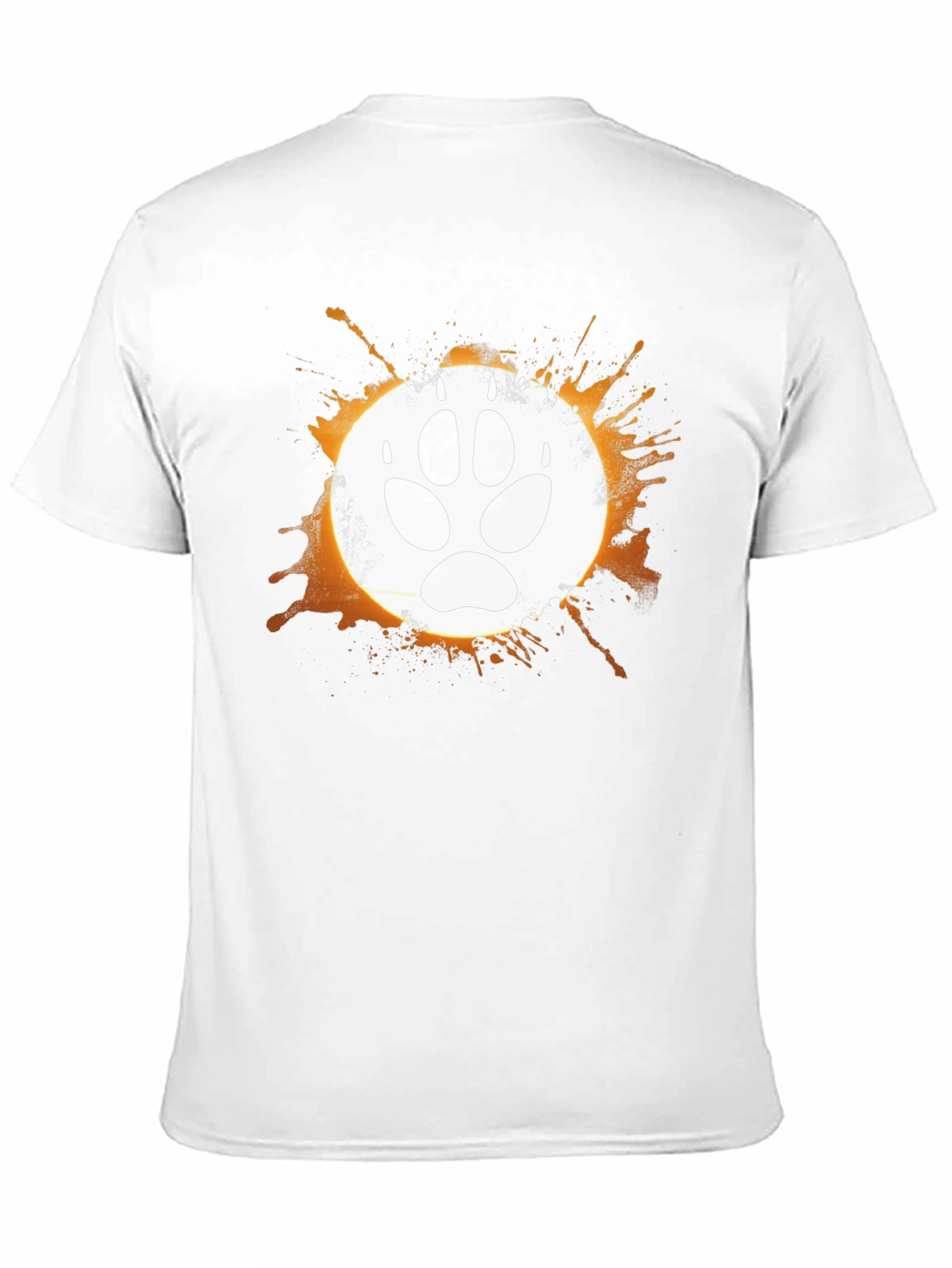 Black Wolf Paw Print Graphic T-Shirt view 11