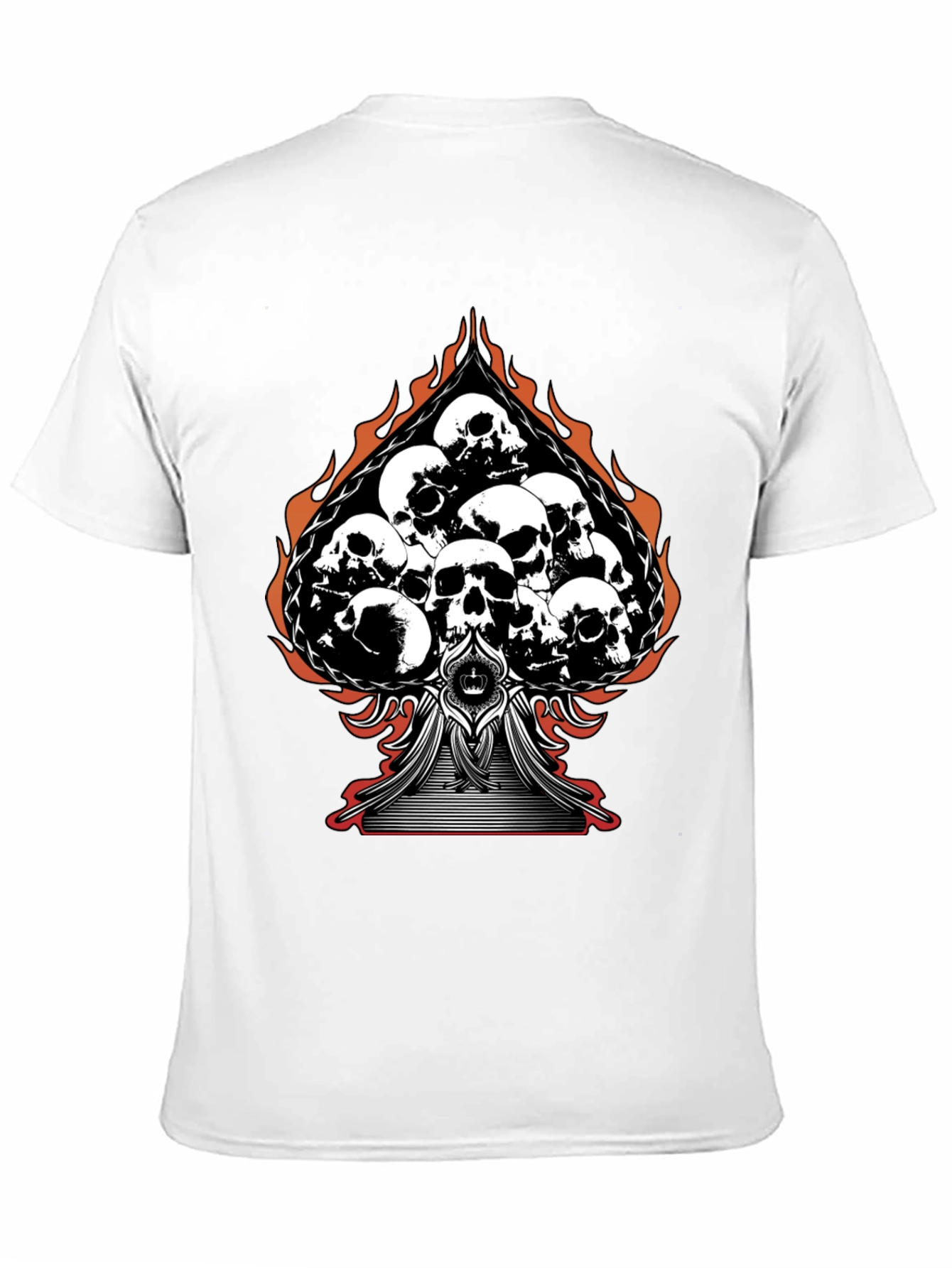 Black Skull Spade Graphic Tee - Black view 11