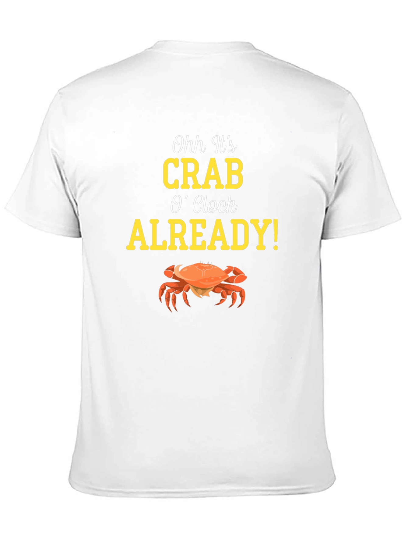 Black Crab O'Clock T-Shirt - Funny Seafood Tee view 11
