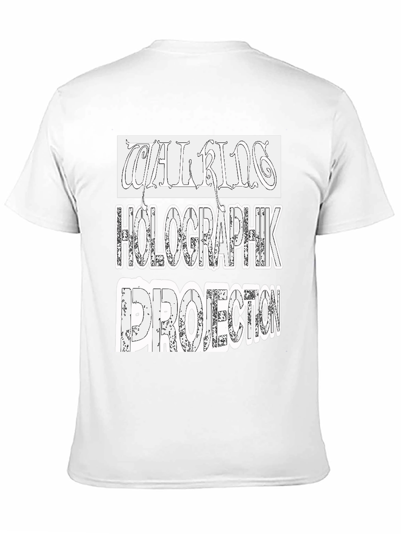 Black Holographik Projection Black T-Shirt view 11