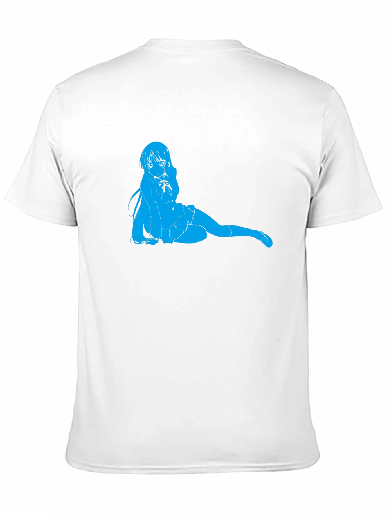 Black Anime Girl Graphic Tee - Black view 11