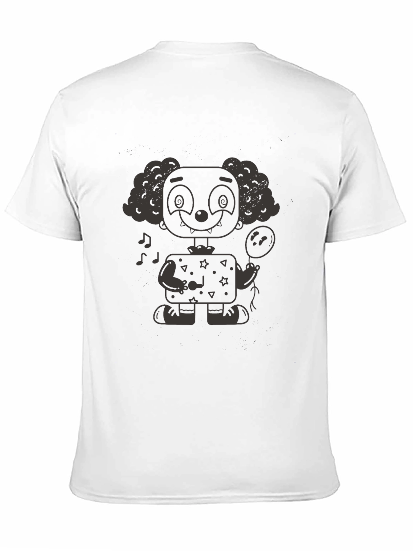 Black Clown Graphic Tee - Funky Black T-Shirt view 11