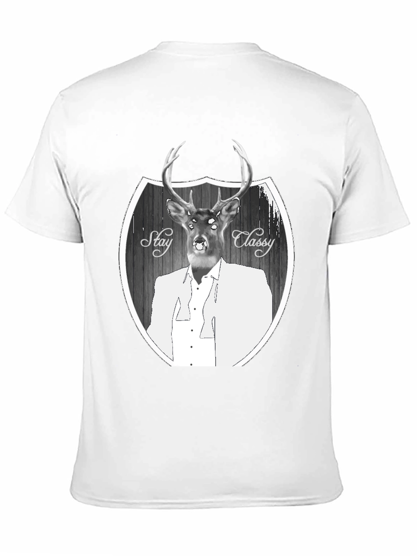 Black Stay Classy Deer Graphic T-Shirt - Men's Black Tee view 11