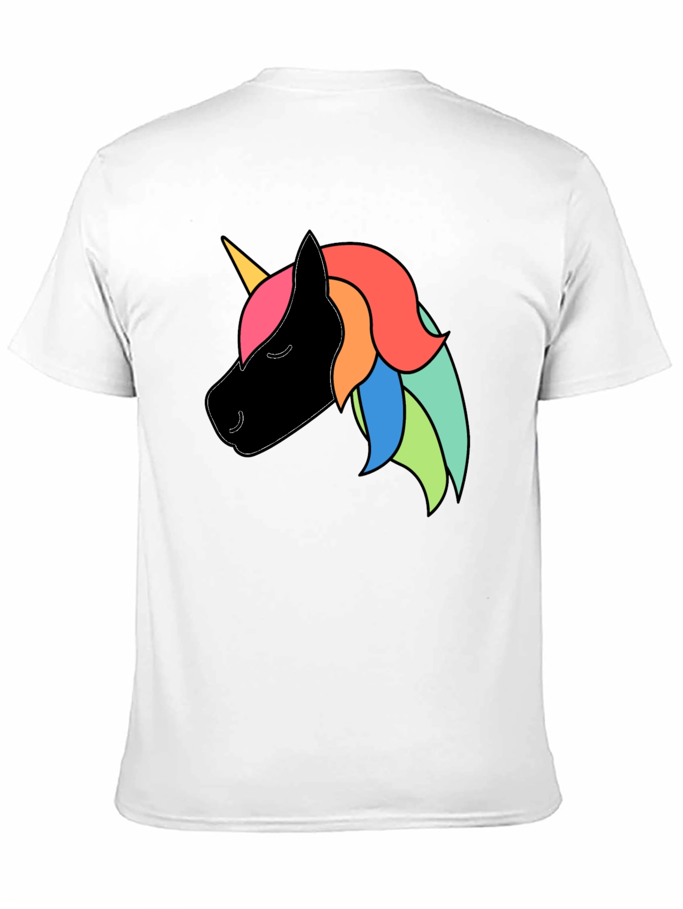 Black Unicorn Graphic Black T-Shirt view 11