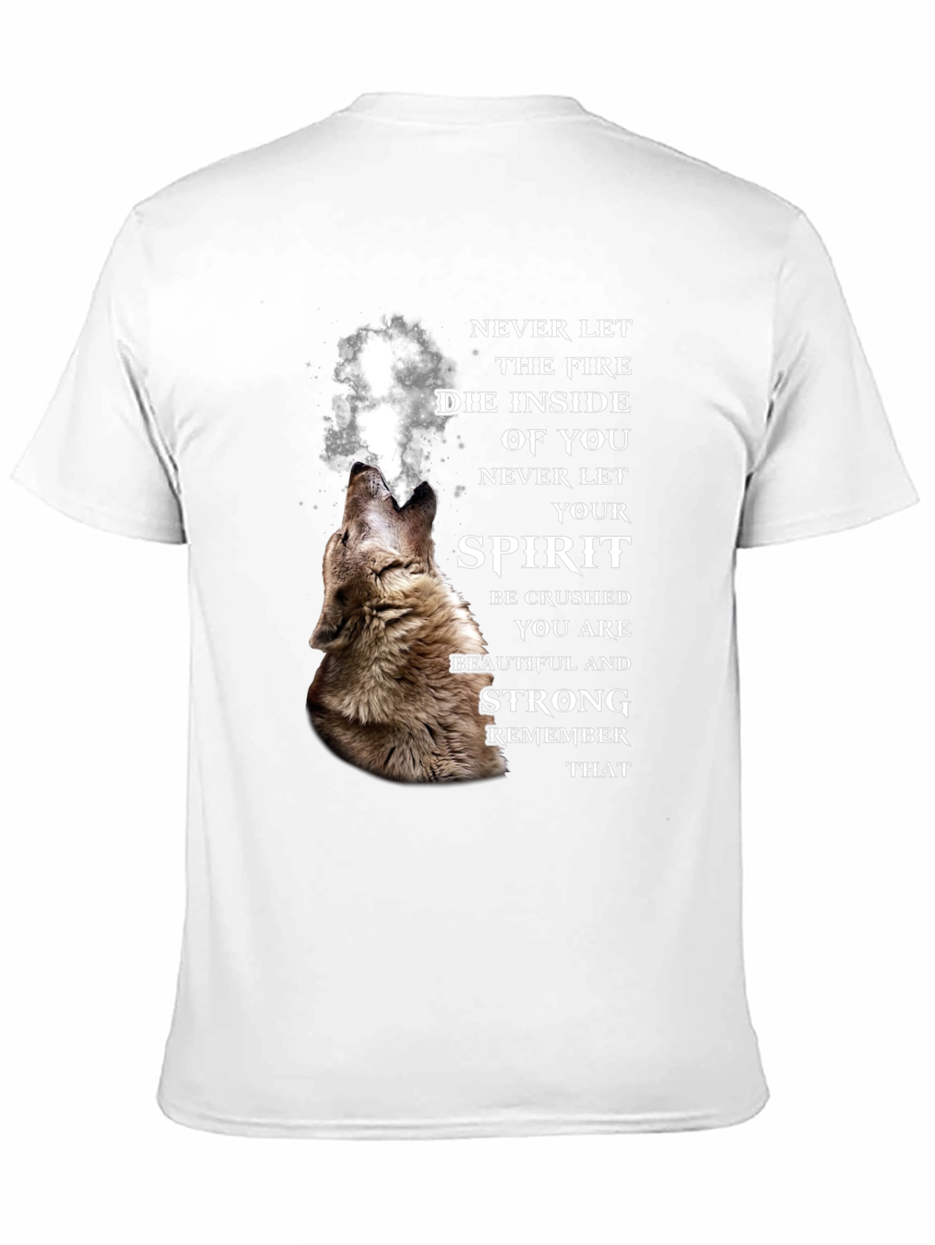 Black Wolf Spirit Graphic Tee - Never Let Your Fire Die view 11