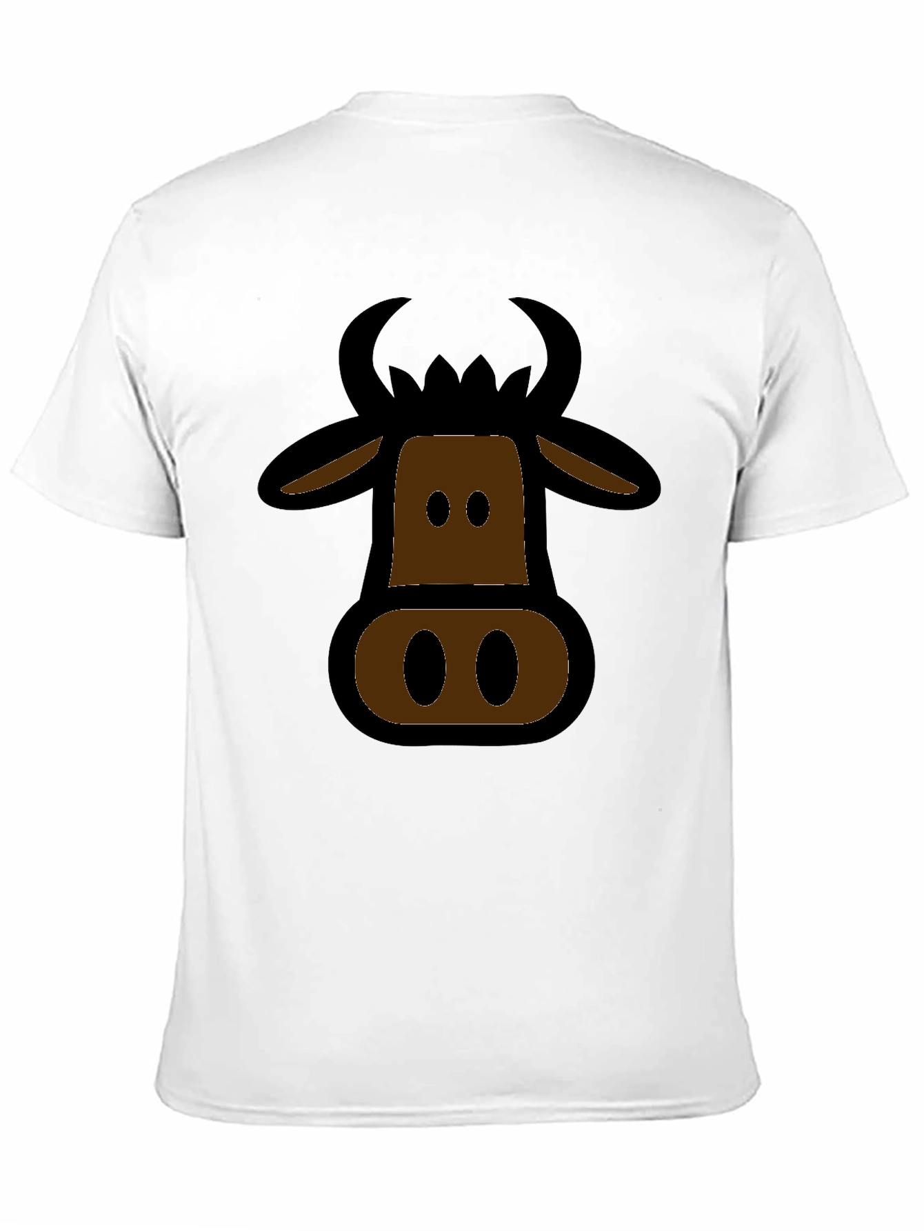 Black Cartoon Cow Graphic Black T-Shirt view 11