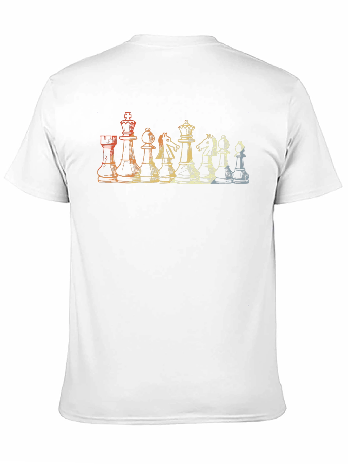 Black Chess Piece Retro Graphic T-Shirt view 11