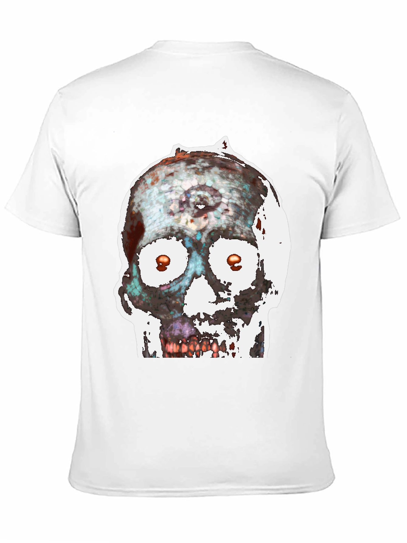 Black Edgy Skull Graphic Tee view 11
