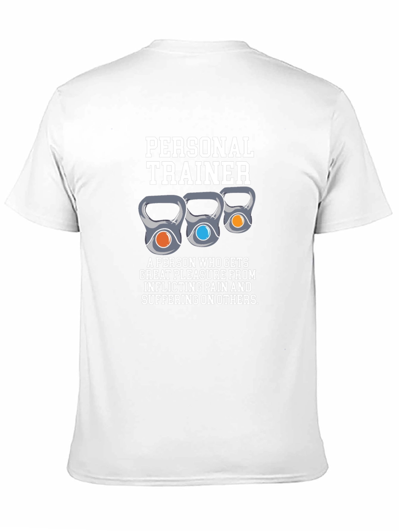 Black Funny Personal Trainer T-Shirt - Kettlebell Design view 11