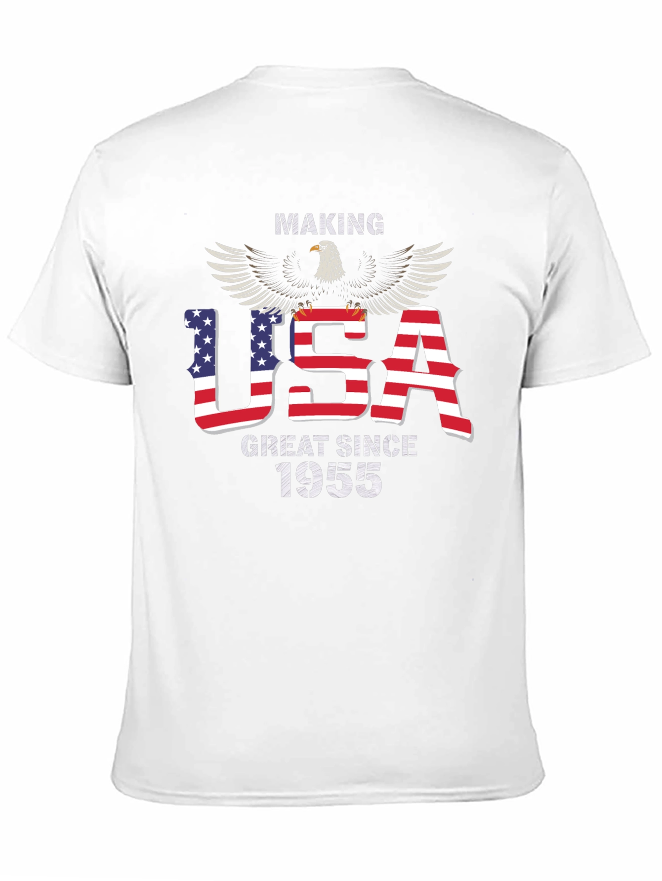 Black USA Great Since 1955 Eagle Patriotic T-Shirt view 11