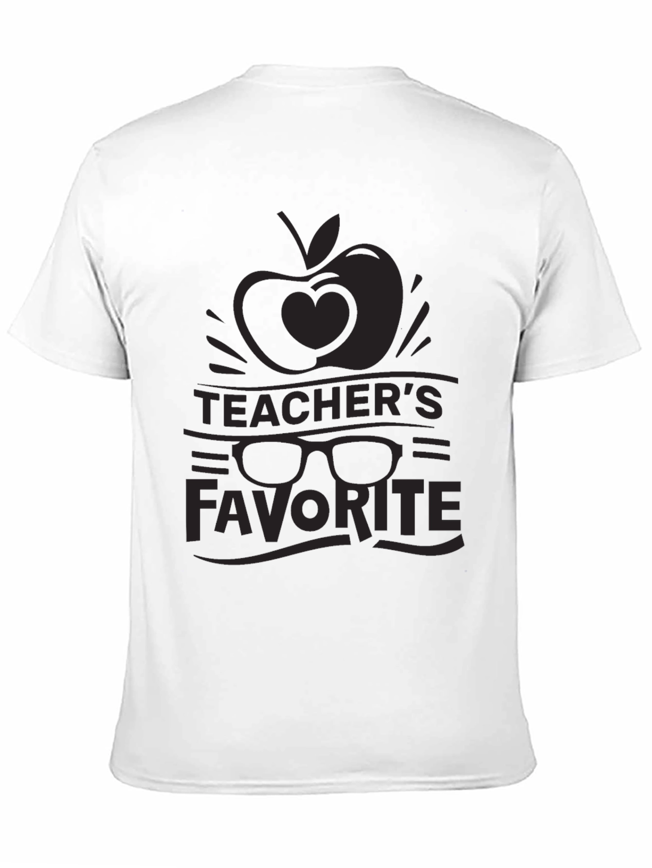 Black Teacher's Favorite Graphic Tee - Black Unisex T-Shirt view 11
