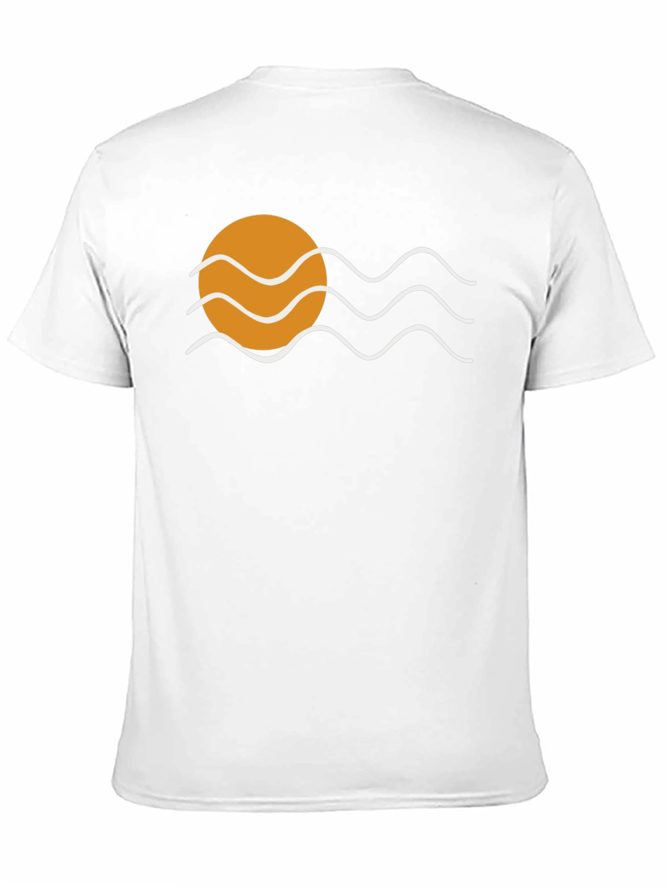 Black Sunset Waves Graphic Tee - Black Cotton Comfort view 11