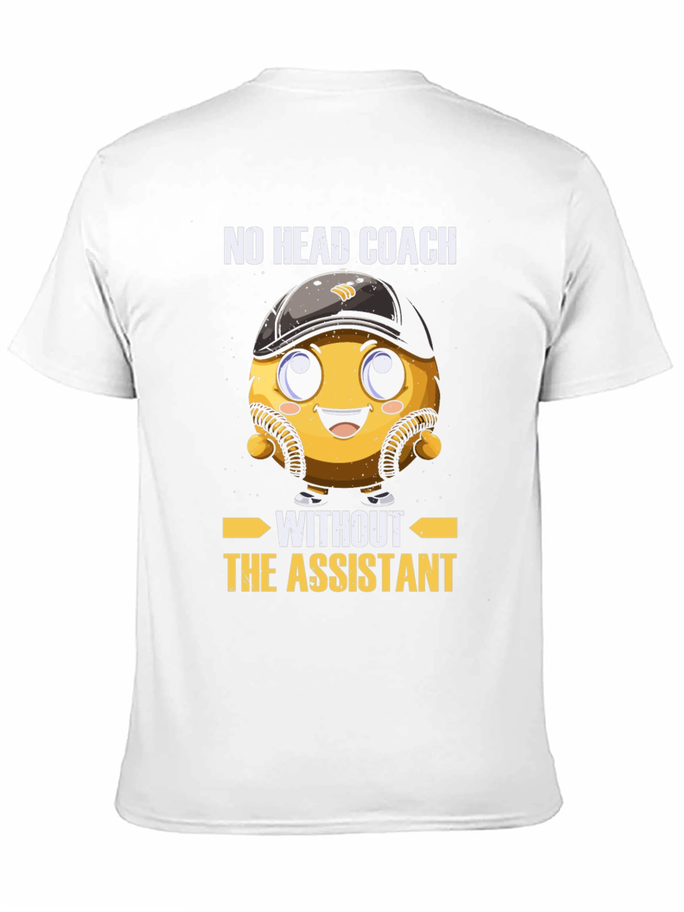 Black Funny Baseball Assistant Coach T-Shirt view 11