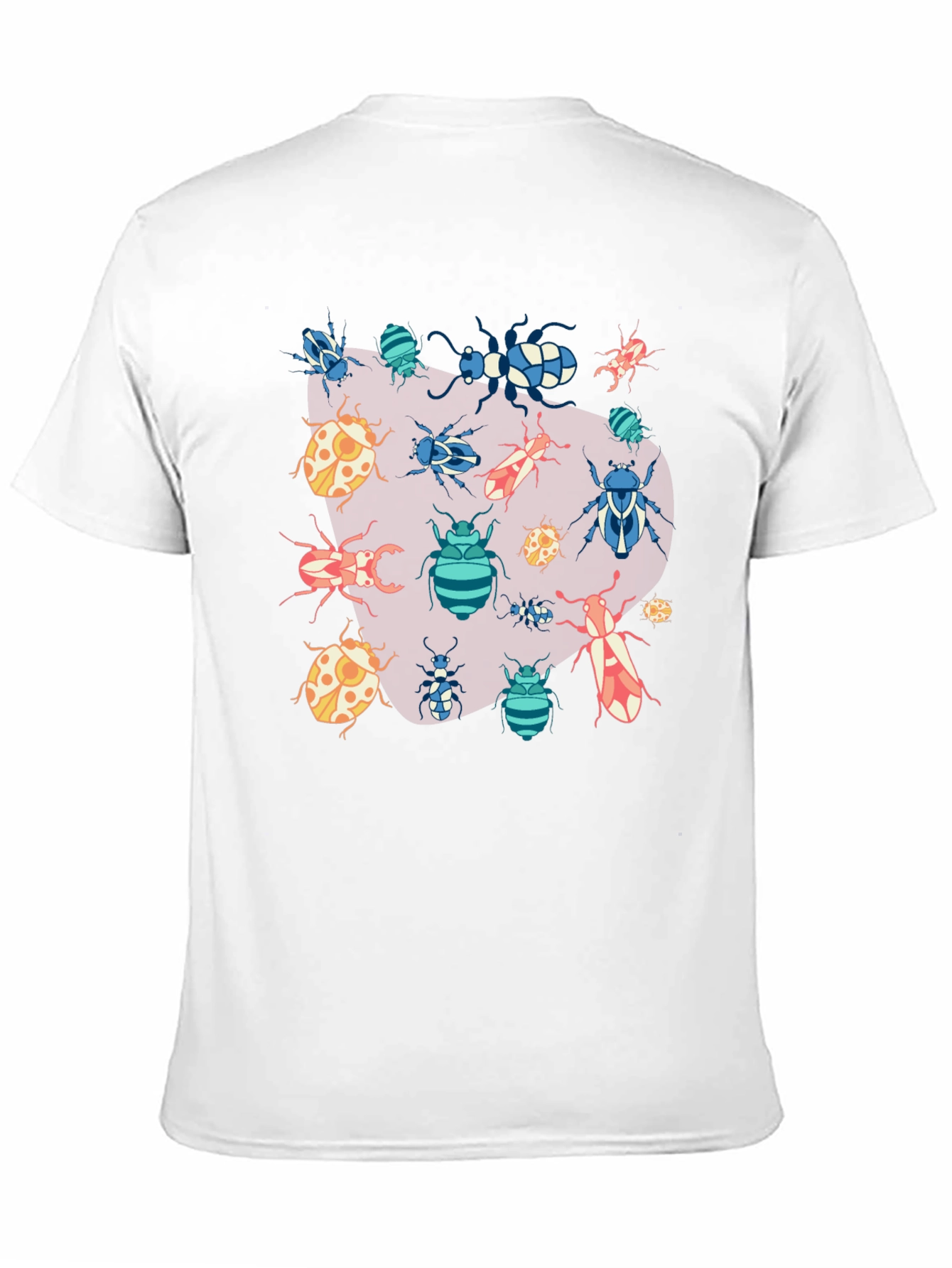 Black Bug Print T-Shirt - Unique Insect Design view 11