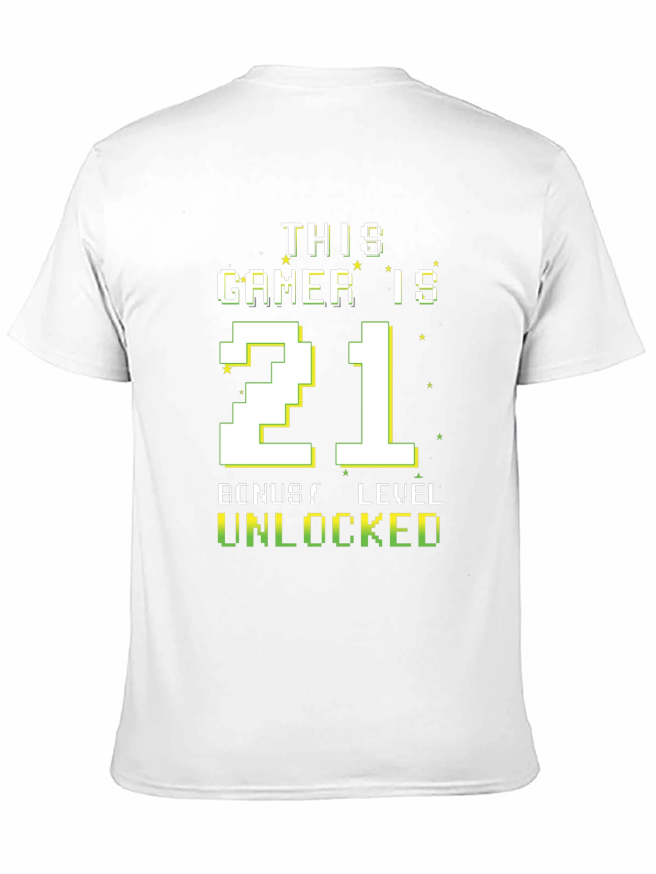 Black Gamer 21st Birthday Level Unlocked T-Shirt view 11