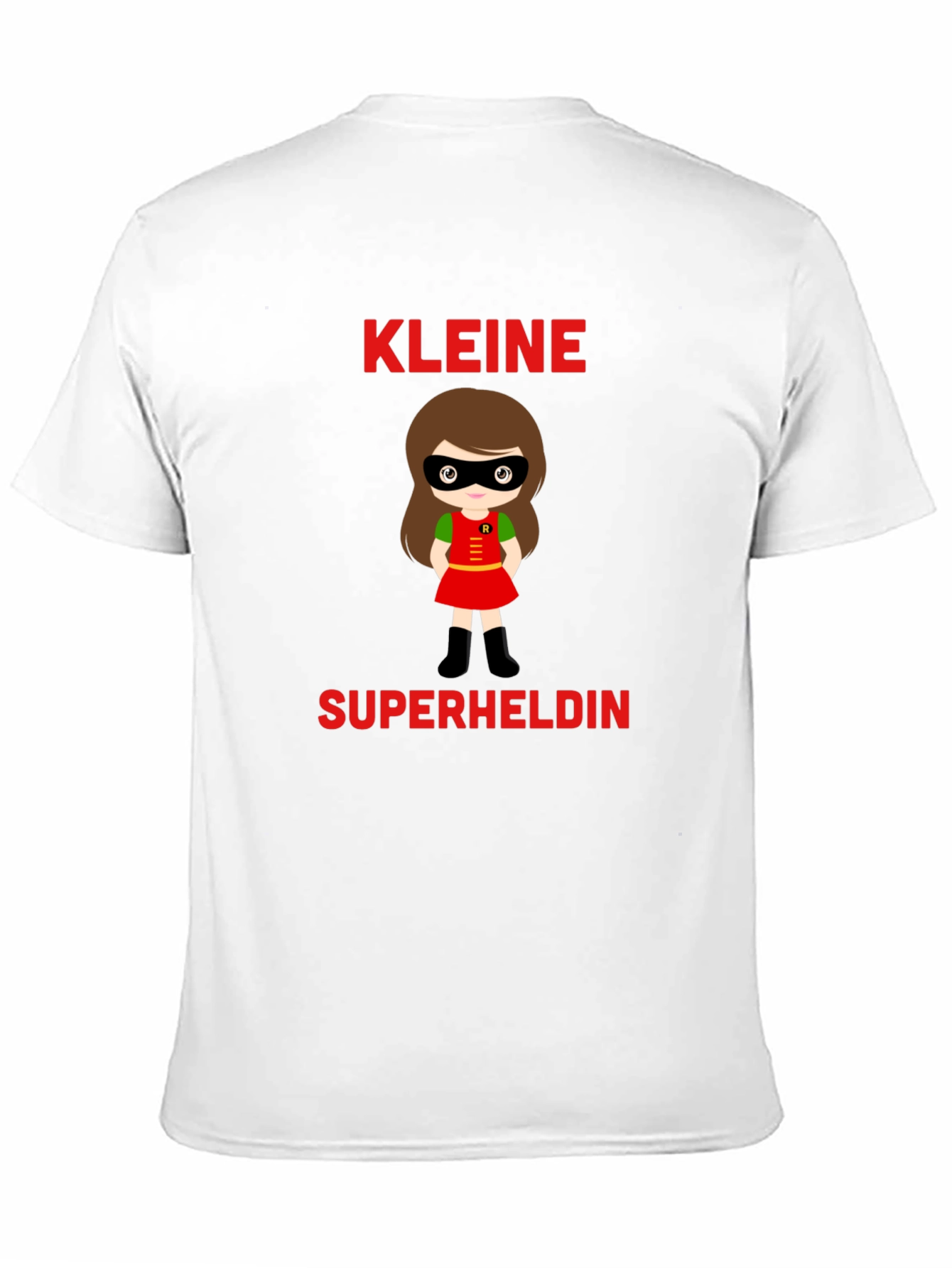 Black Kleine Superheldin T-Shirt - Cute Superhero Girl Tee view 11