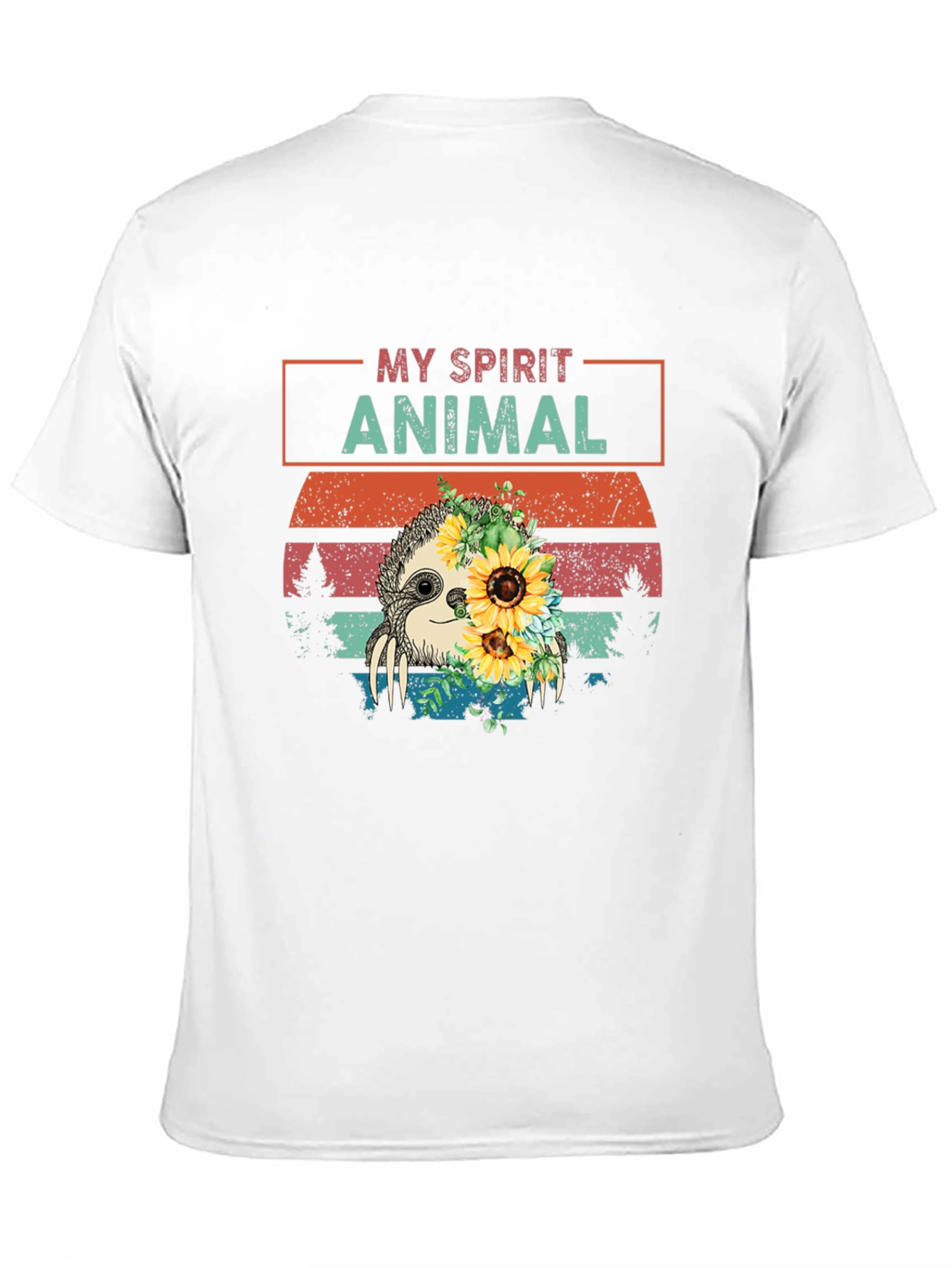 Black My Spirit Animal Sloth Graphic T-Shirt view 11