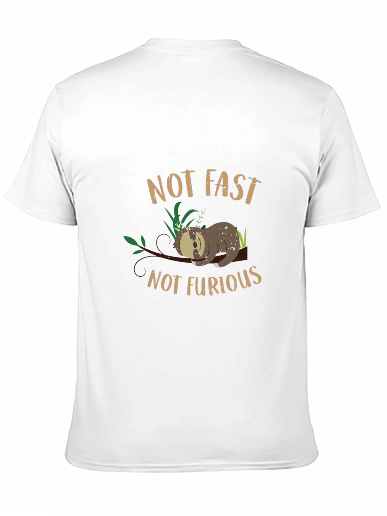 Black Not Fast Not Furious Sloth Graphic Tee - Black view 11