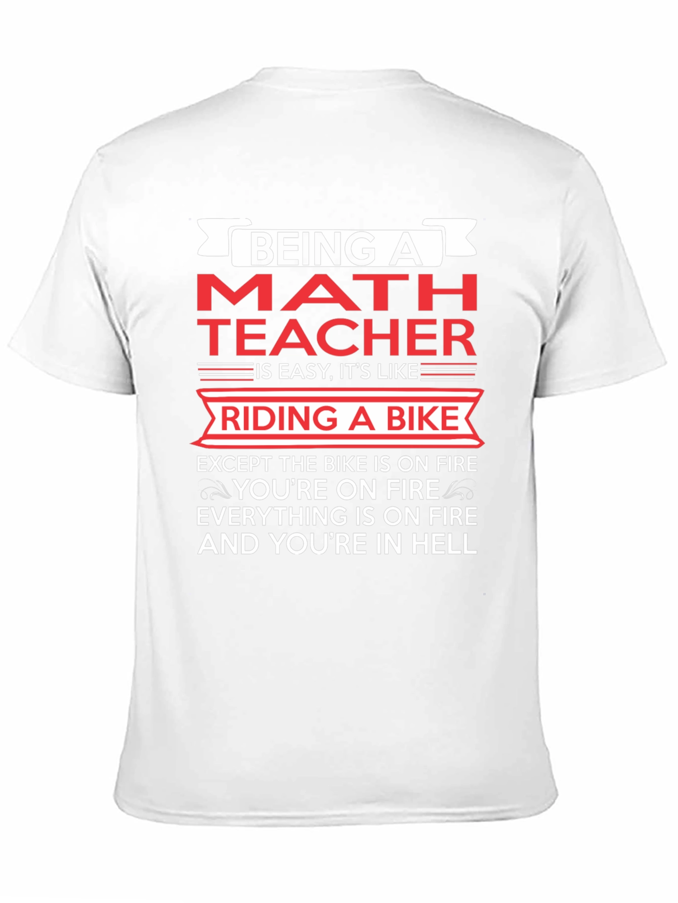 Black Funny Math Teacher Riding a Bike T-Shirt view 11