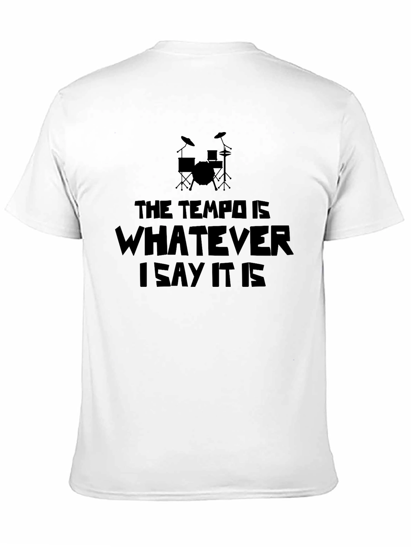 Black Tempo Drummer T-Shirt - Black Music Tee view 11