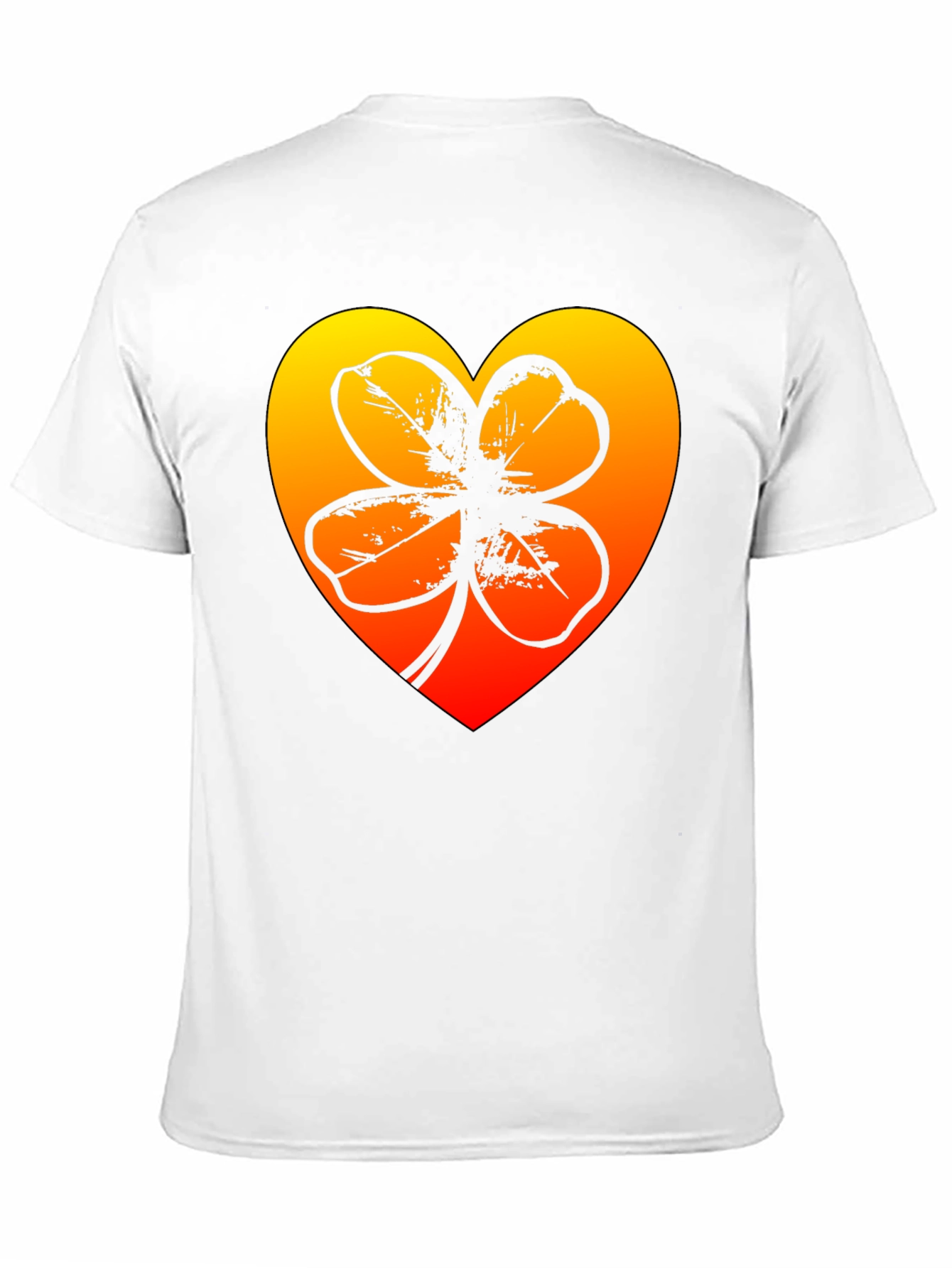 Black Lucky Heart Clover T-Shirt - Black view 11