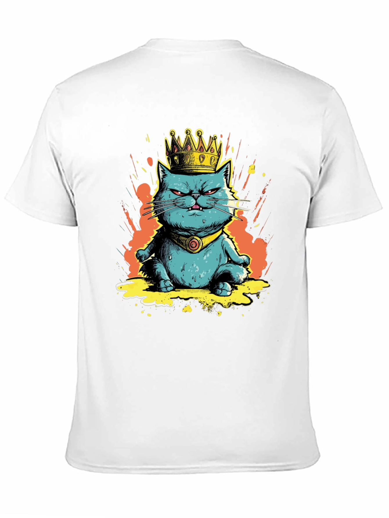 Black King Cat Graphic Tee - Royal Feline Fun view 11