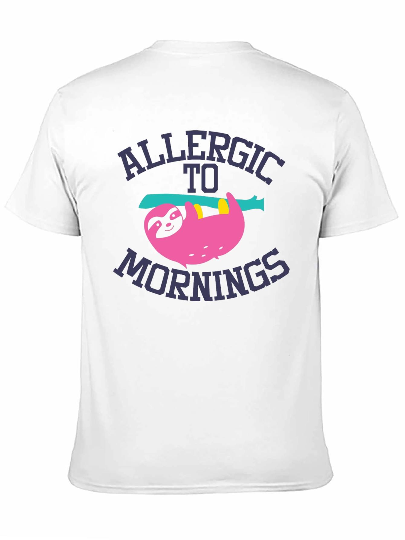 Black Allergic to Mornings Sloth Graphic Tee view 11