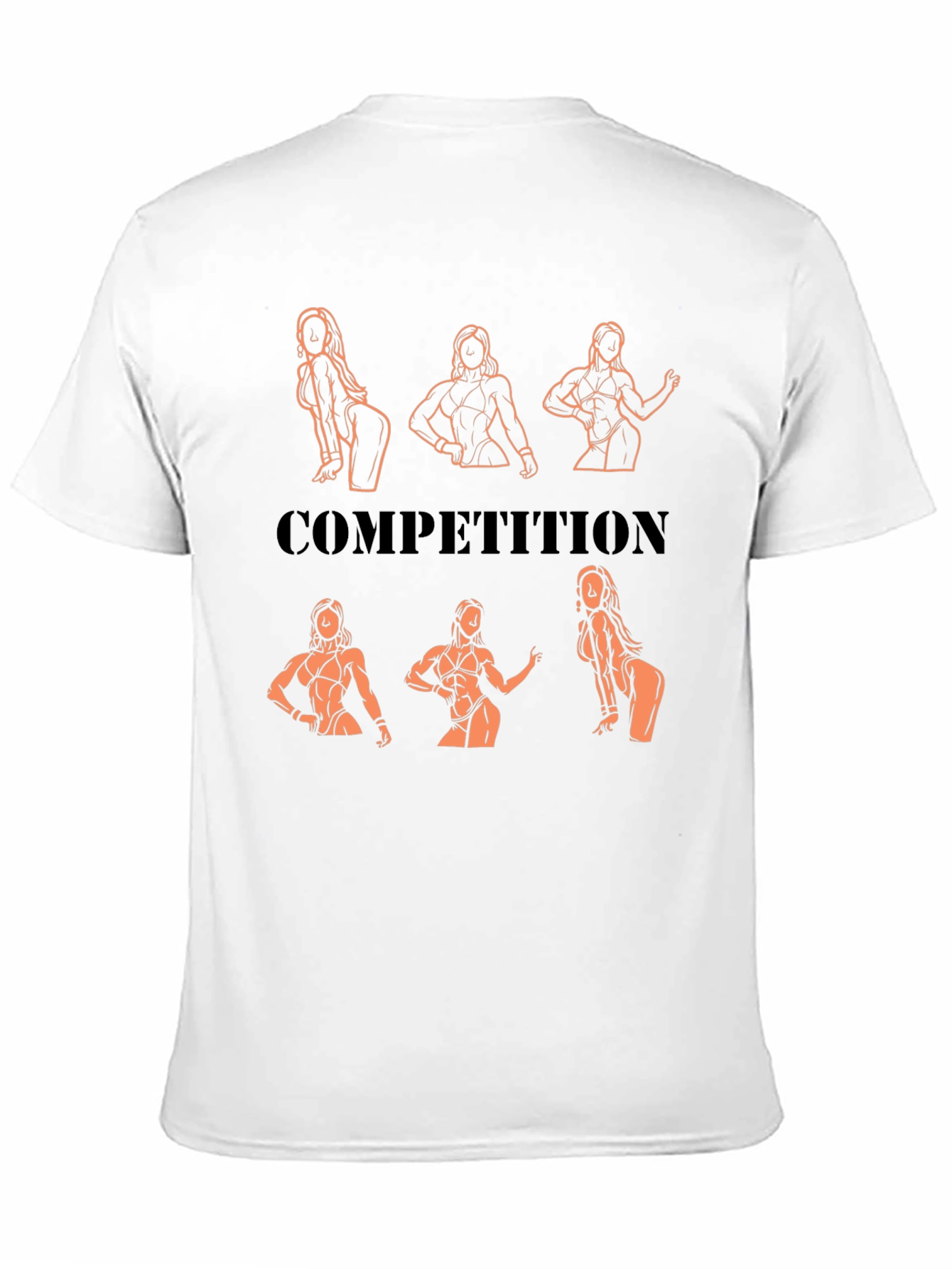 Black Competition Black T-Shirt with Bodybuilding Design view 11