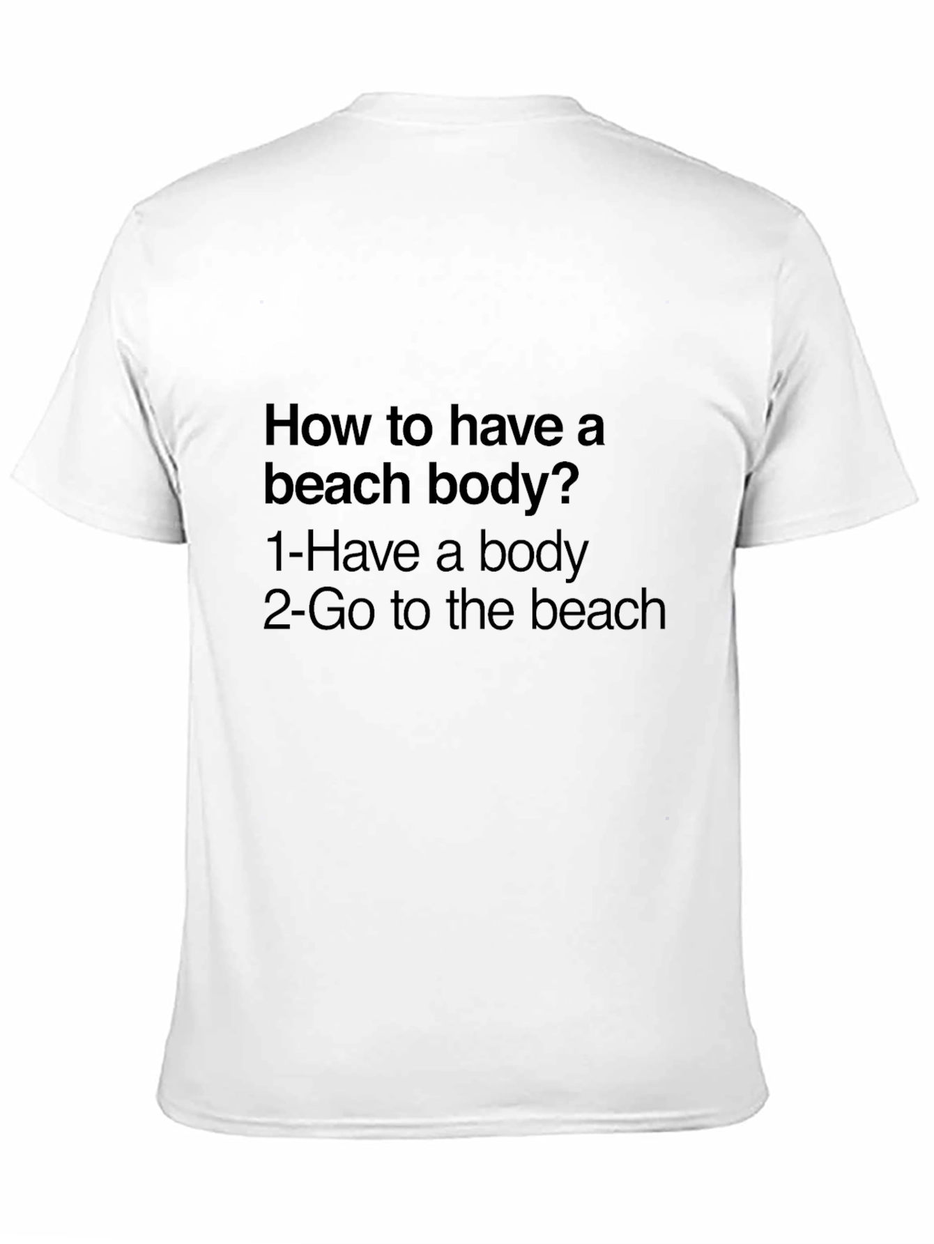 Black Beach Body T-Shirt - Funny Graphic Tee view 11