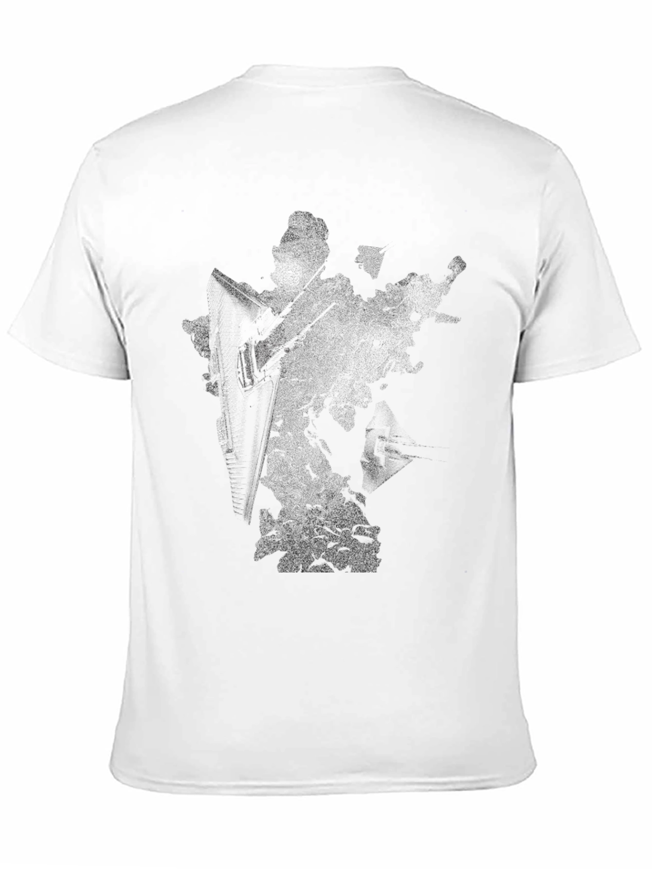 Black Plain Black Crew Neck T-Shirt - Casual Style view 11