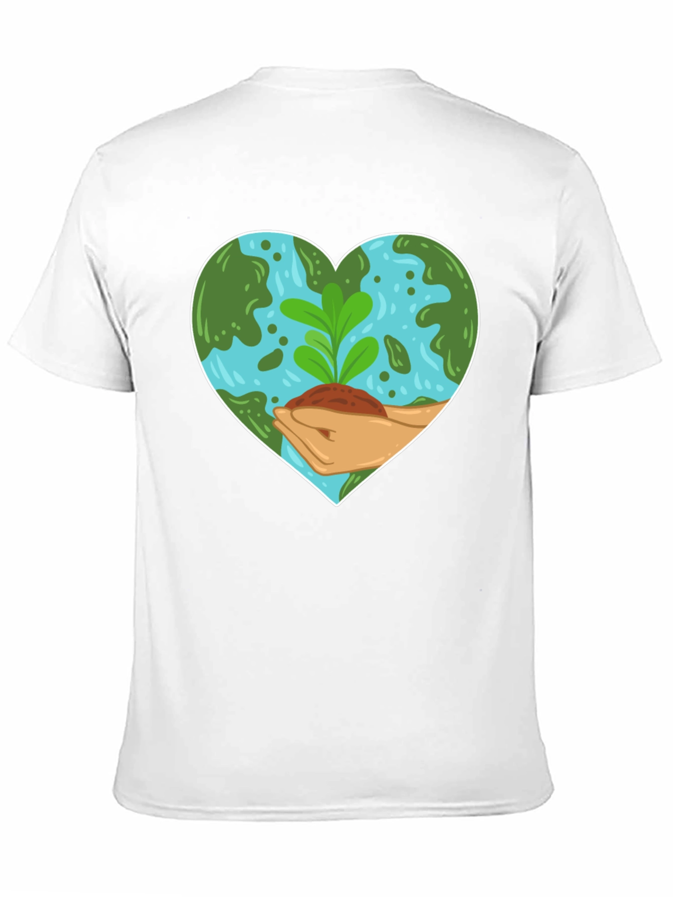 Black Eco Heart T-Shirt: Black, Earth-Loving Design view 11