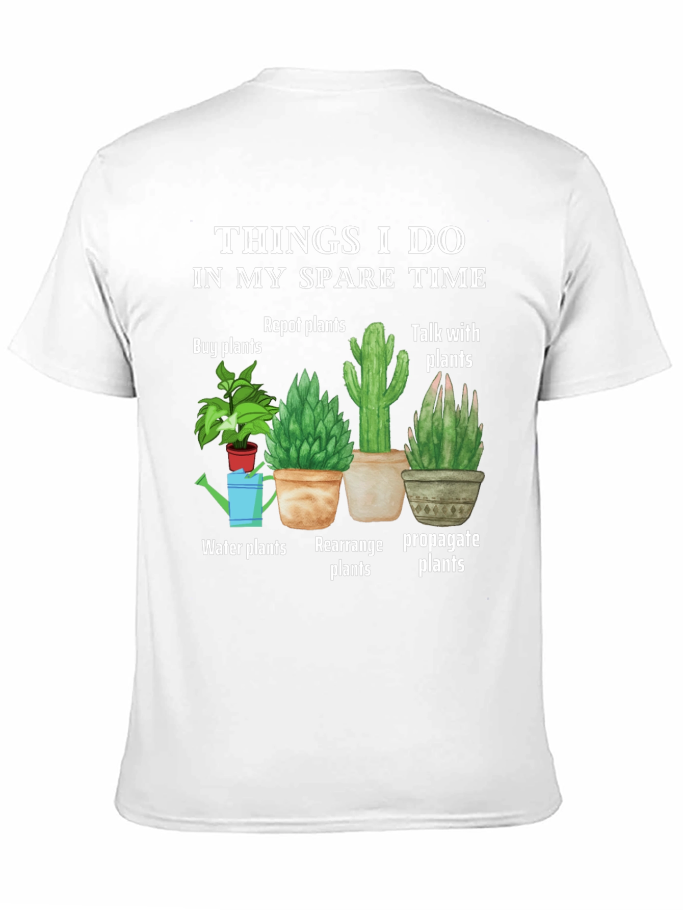 Black Plant Lover T-Shirt: Things I Do In My Spare Time view 11