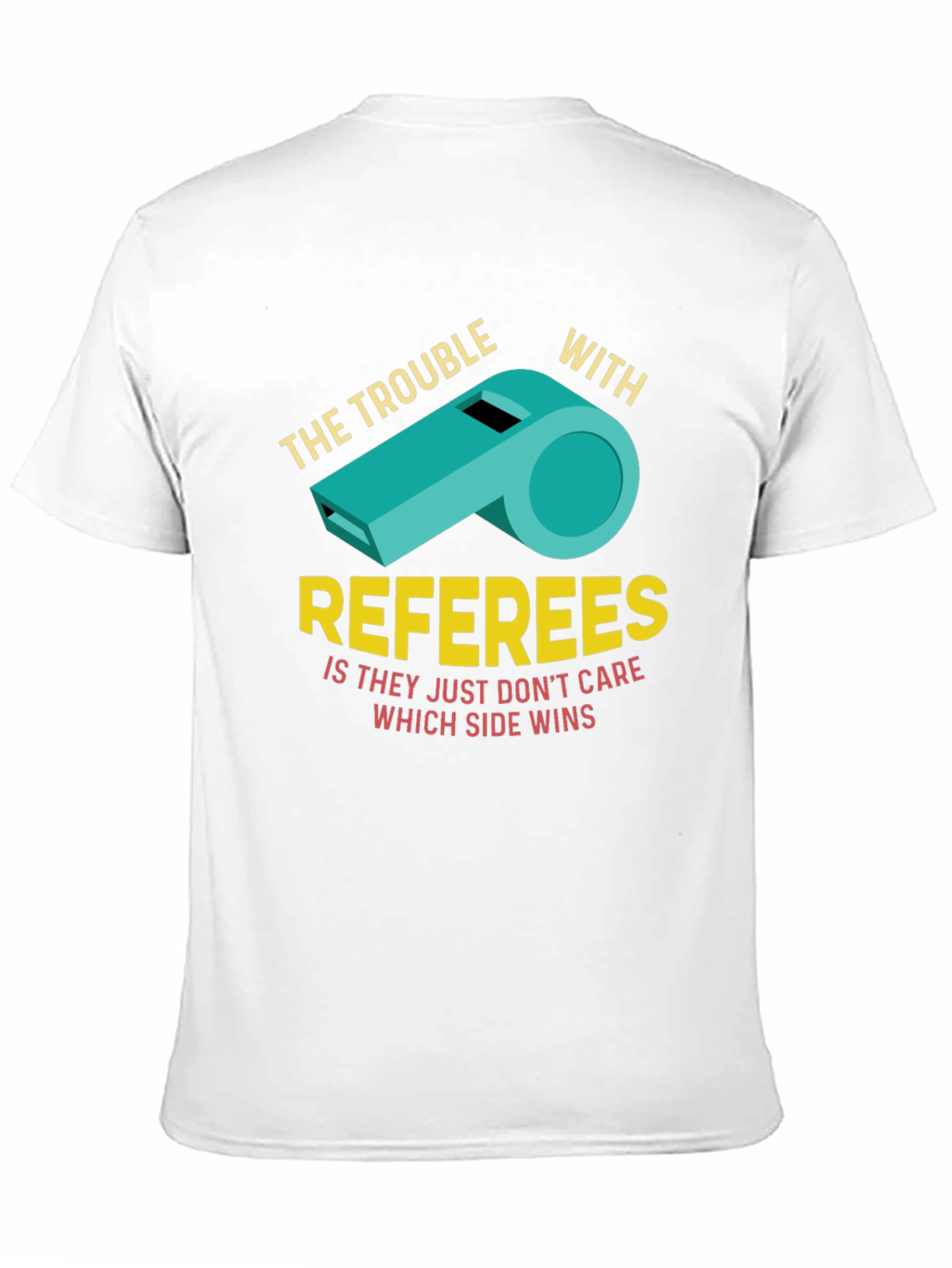 Black The Trouble With Referees Funny T-Shirt view 11