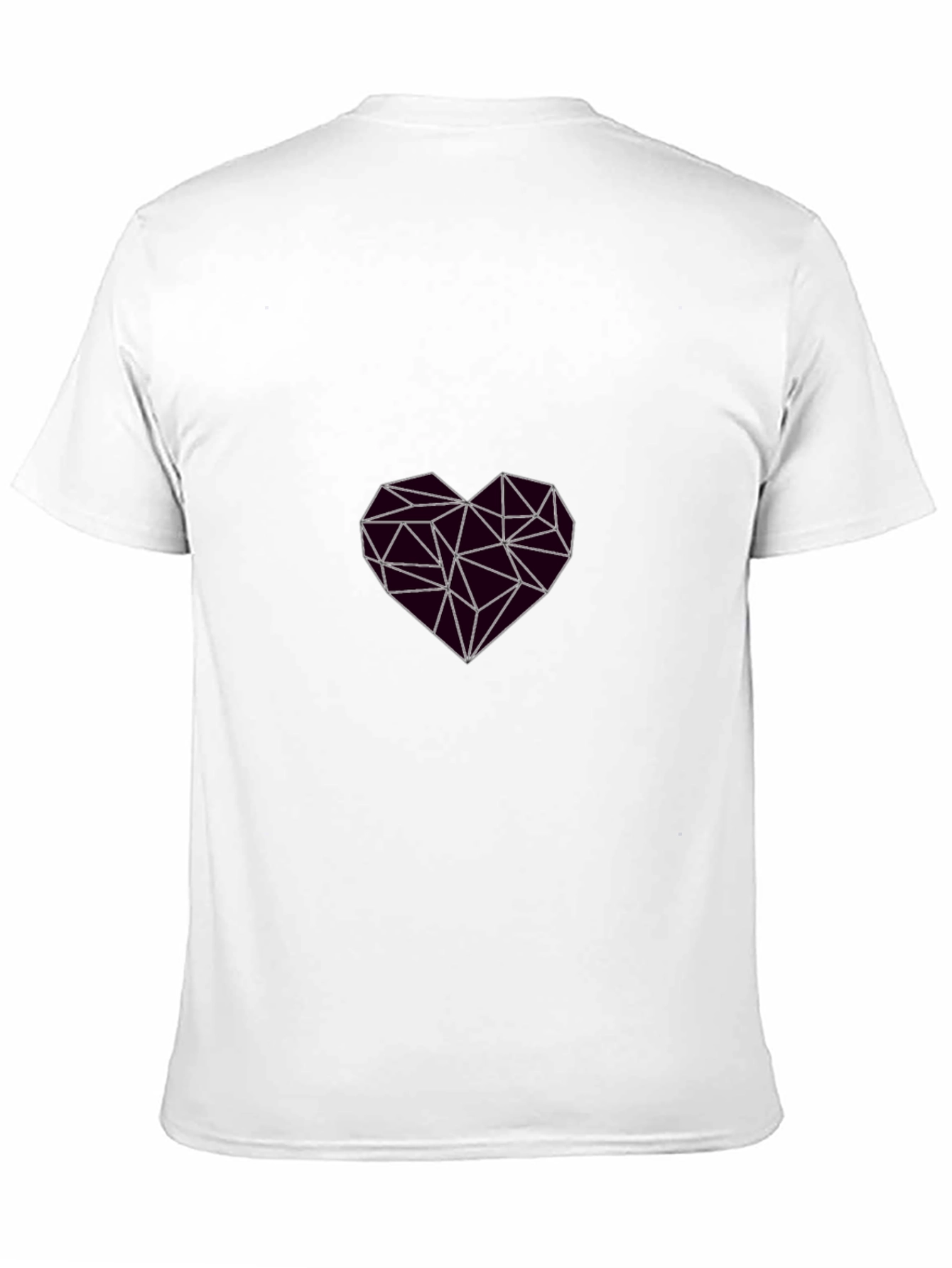 Black Geometric Heart Graphic Black T-Shirt view 11