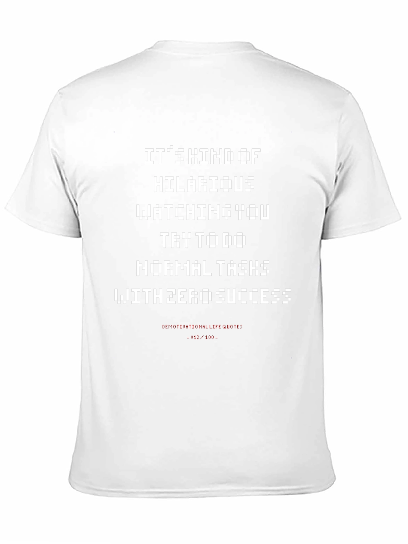 Black Hilarious Pixelated Quote Graphic Tee view 11