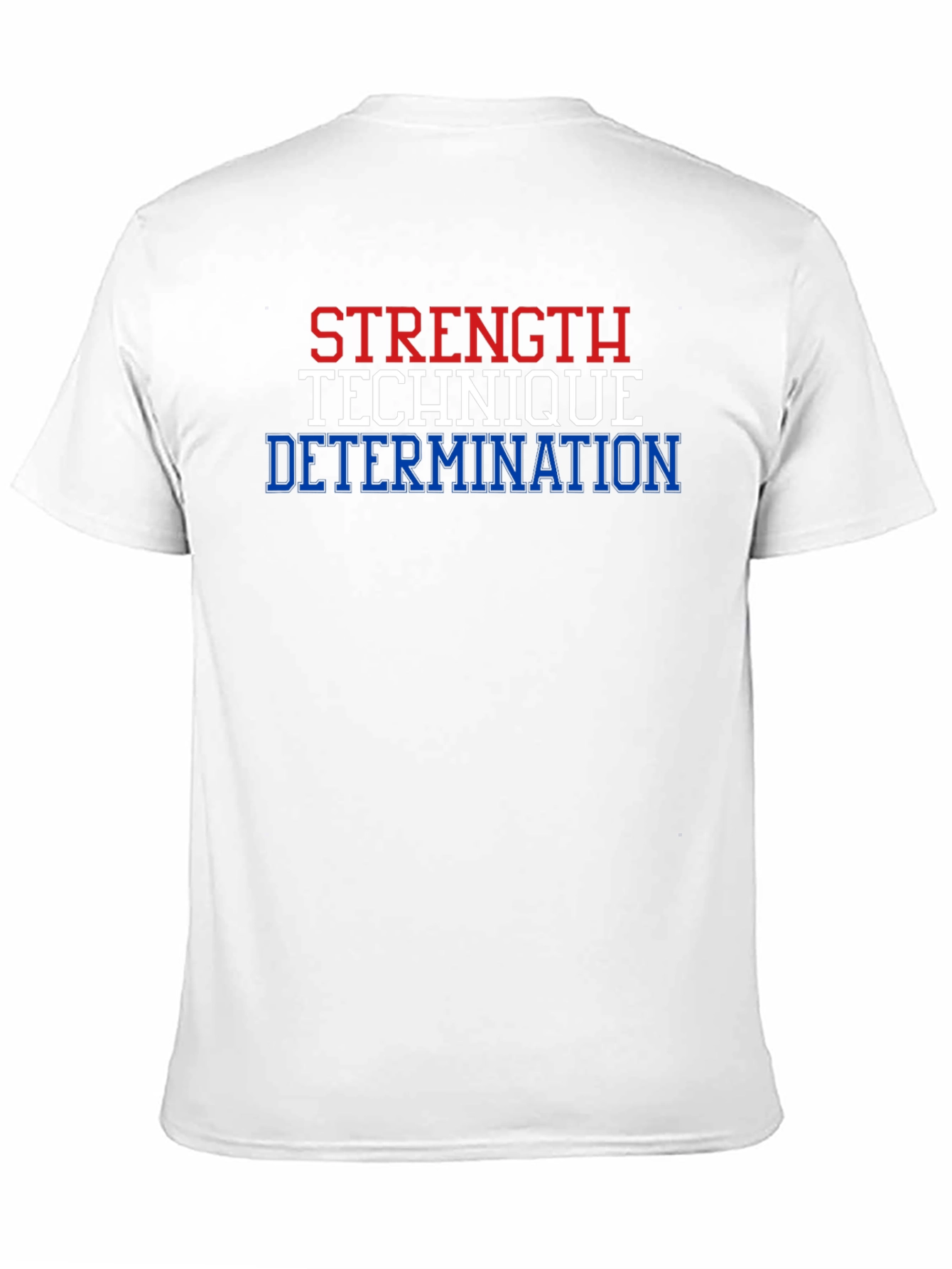 Black Strength, Technique, Determination Graphic T-Shirt view 11