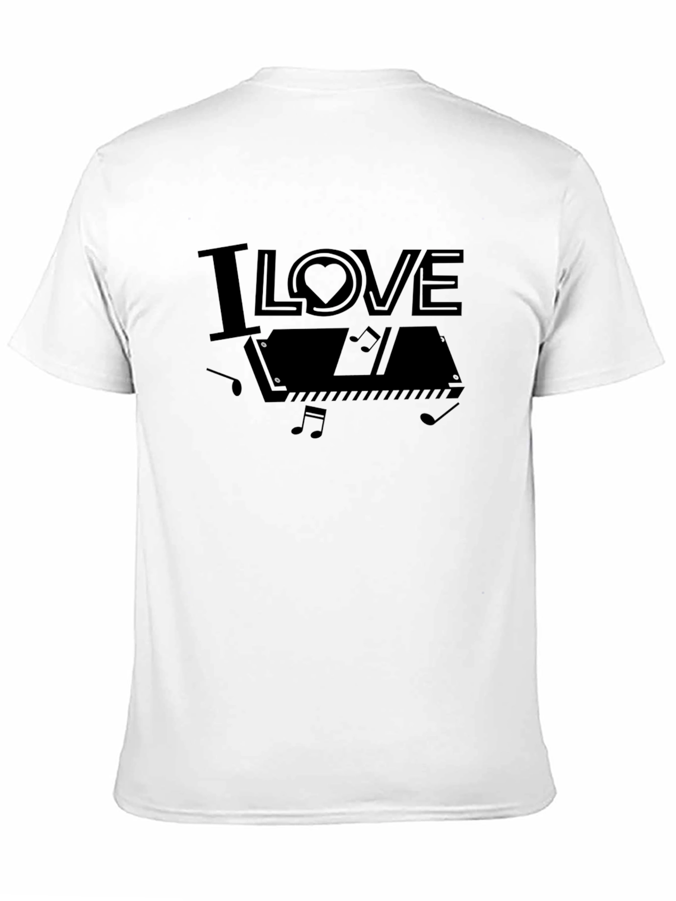 Black I Love Piano Graphic Tee - Musician Gift view 11
