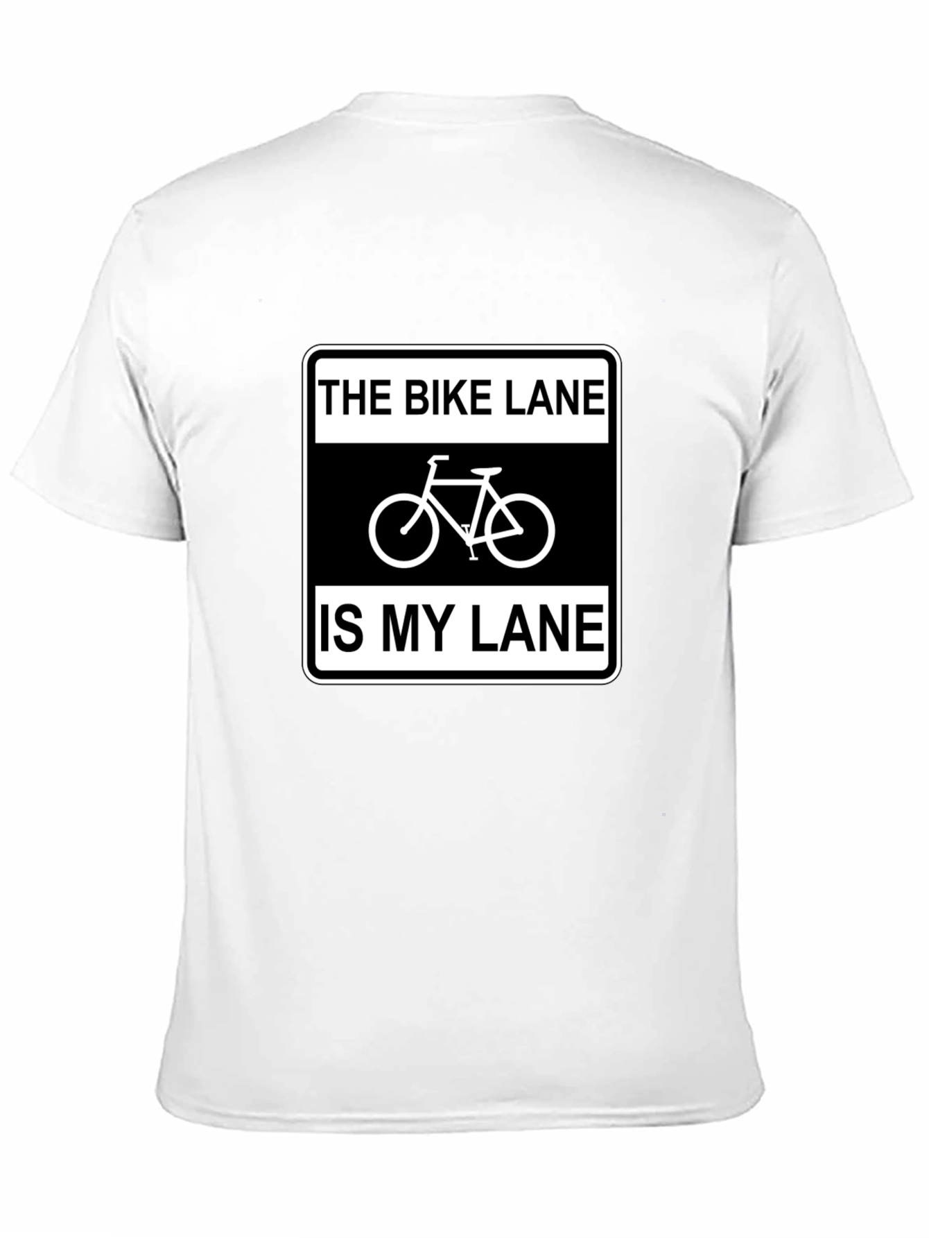 Black Bike Lane is My Lane T-Shirt - Cycling Enthusiast Tee view 11