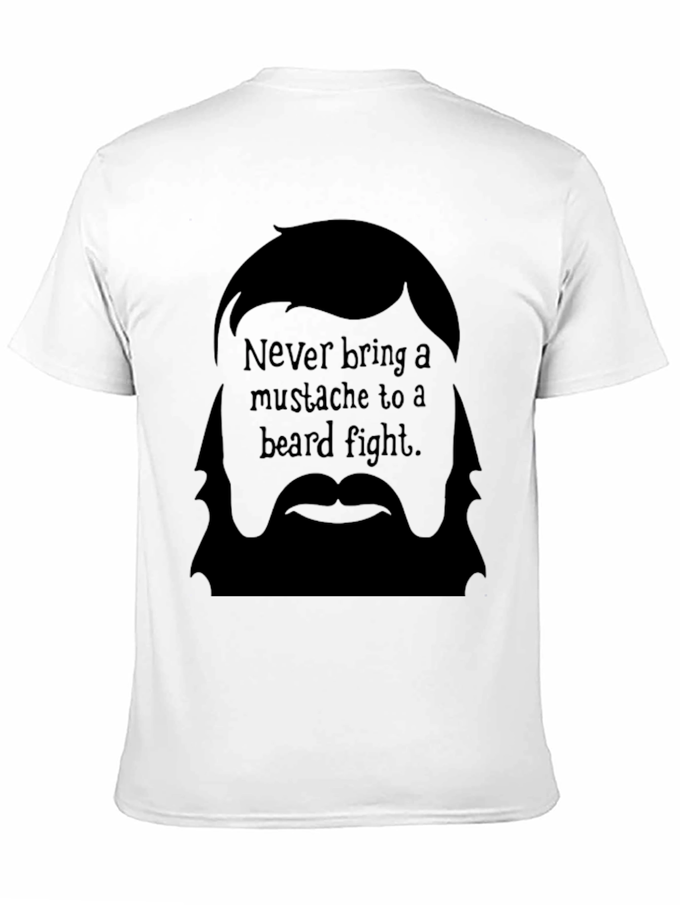 Black Beard Fight T-Shirt - Funny Beard Graphic Tee view 11