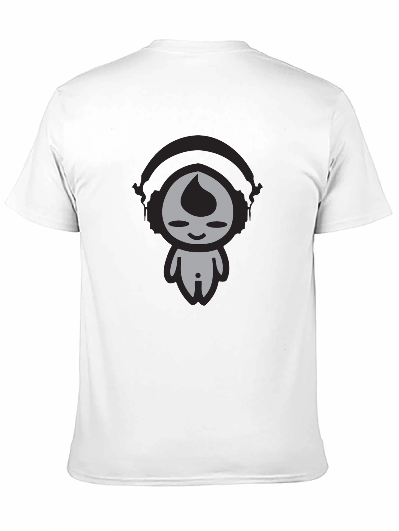 Black Cool Cartoon Character Graphic Black T-Shirt view 11