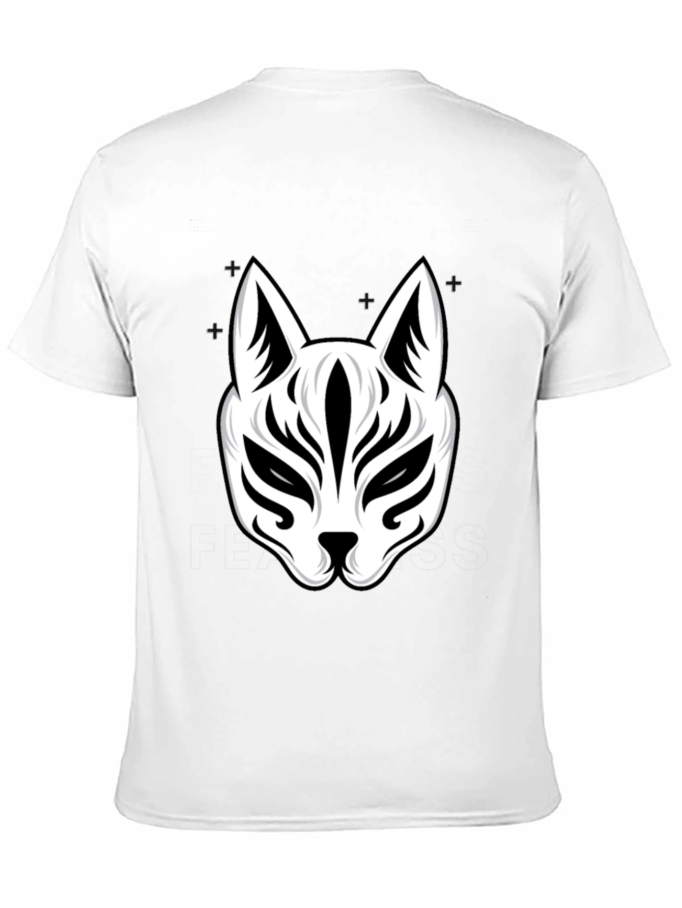 Black Fox Mask Graphic Tee - Stylish Black T-Shirt view 11