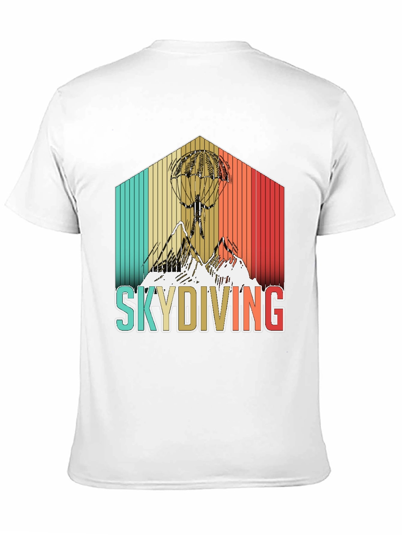 Black Retro Skydiving T-Shirt - Vintage Style Adventure Tee view 11